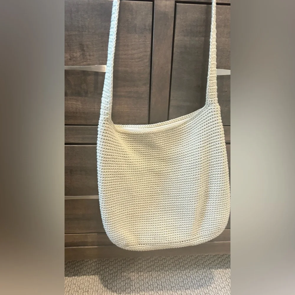 The Sak Cream Crochet Hobo Bag